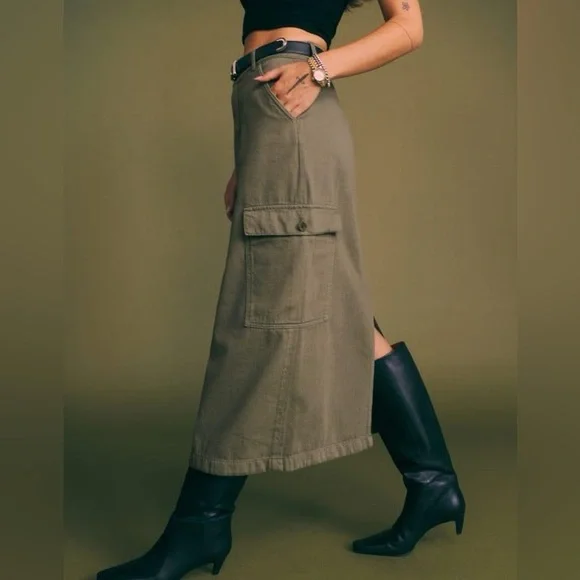 NWT Reformation Maggi Cargo Midi Skirt - Picture 4 of 6
